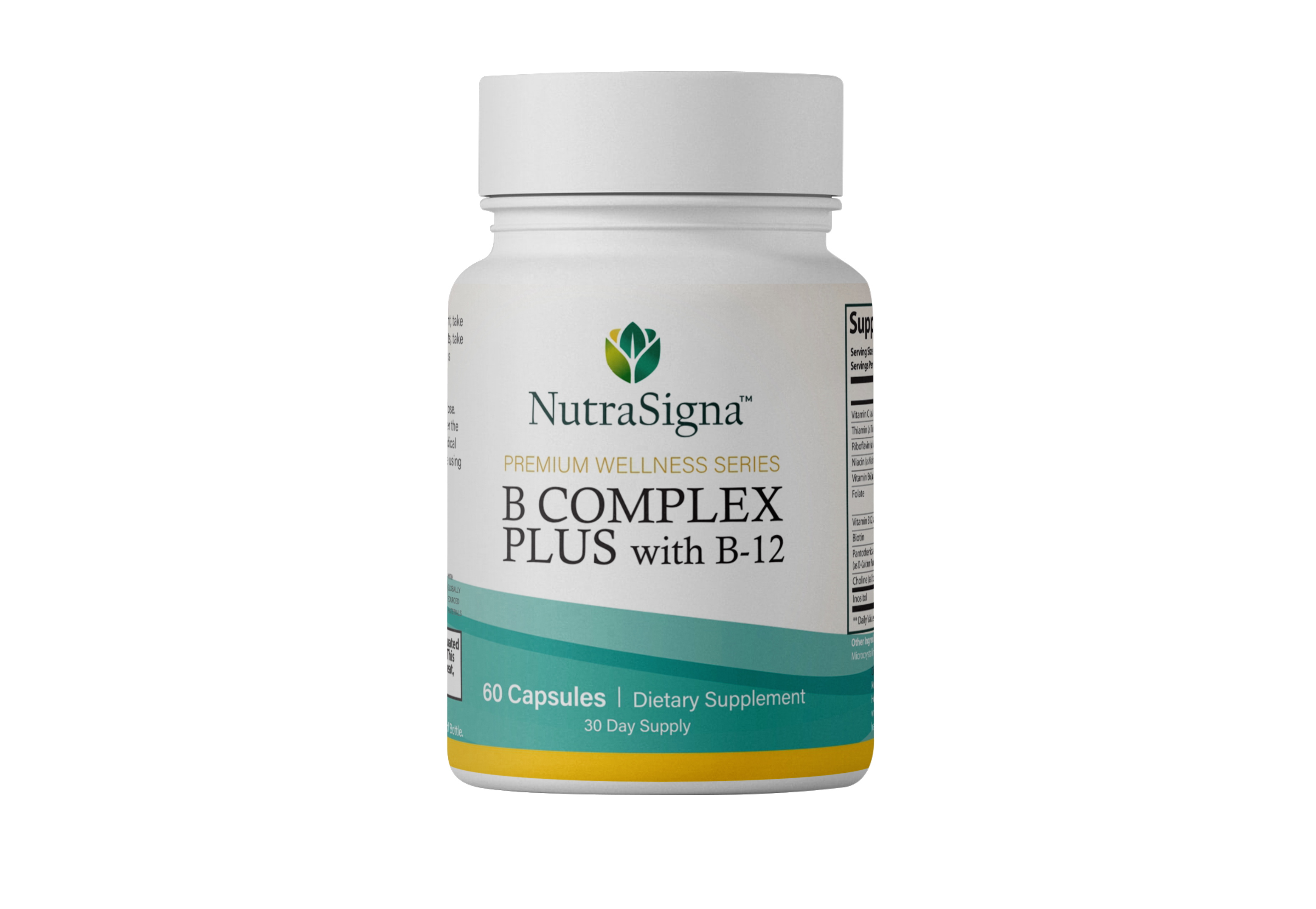 B Complex Plus with B-12 – Energy & Nervous System Support – 60 Capsules