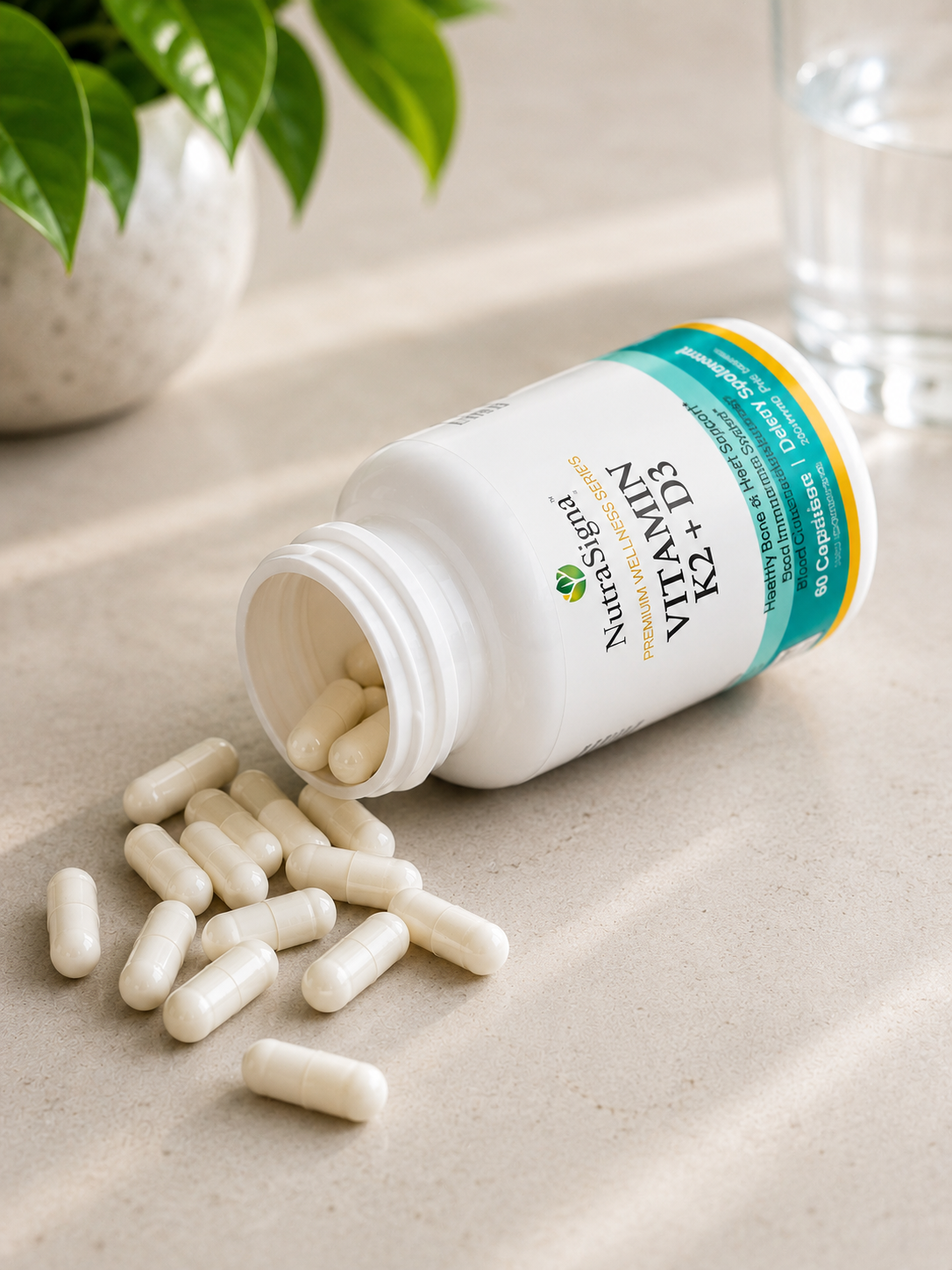 Vitamin K2 + D3 – Bone, Heart & Immune Support – 60 Capsules